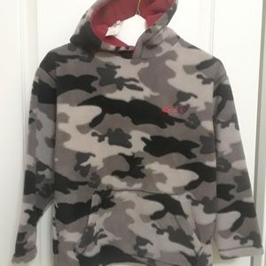 Fleece hooded pullover